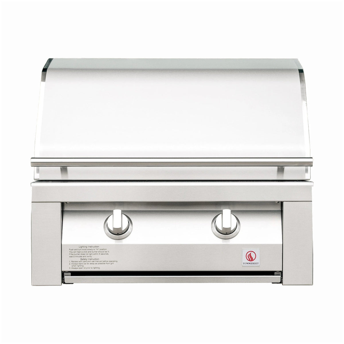 Summerset Resort 30" Built in Gas Grill, hood closed