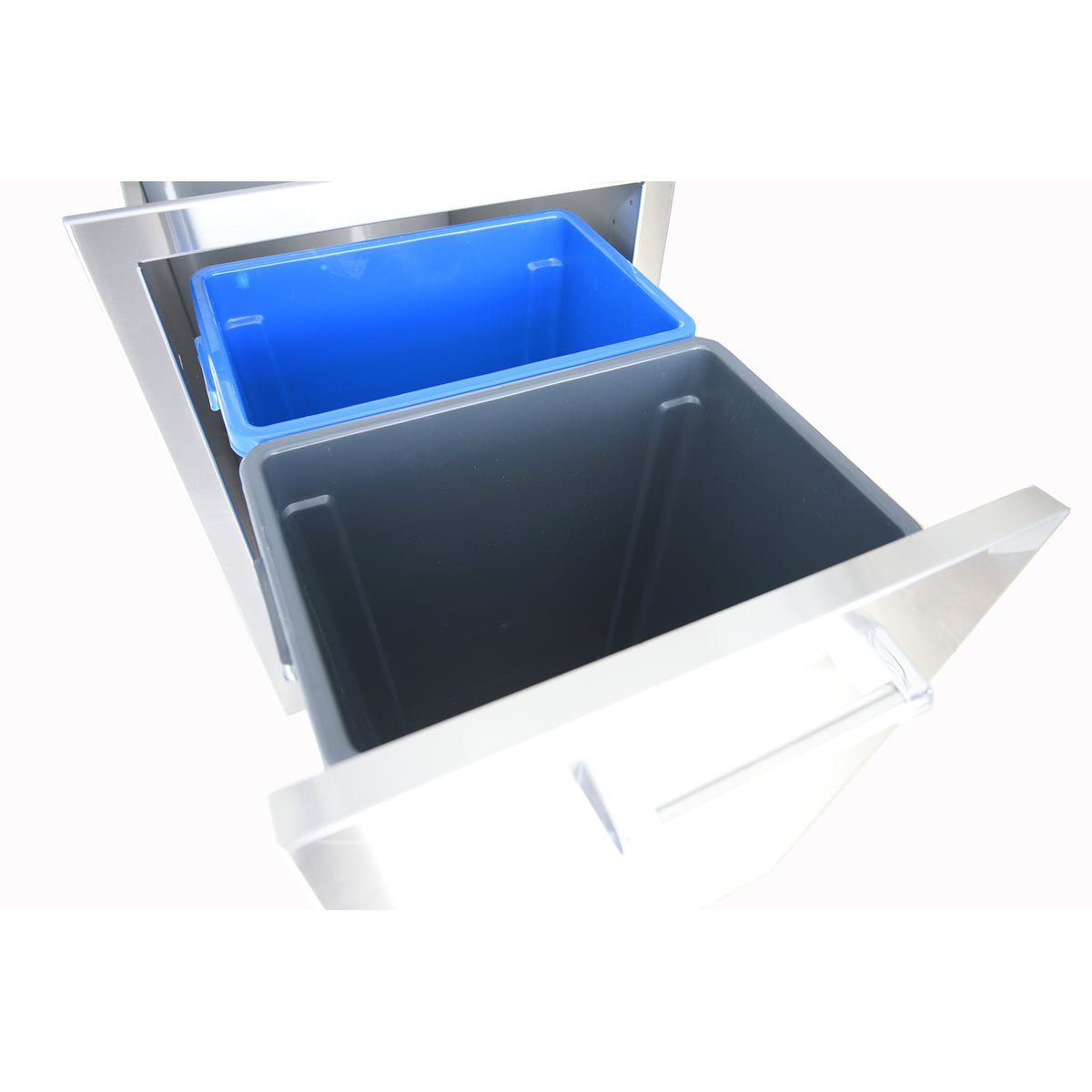 Kokomo pull-out drawer trash bins, top view