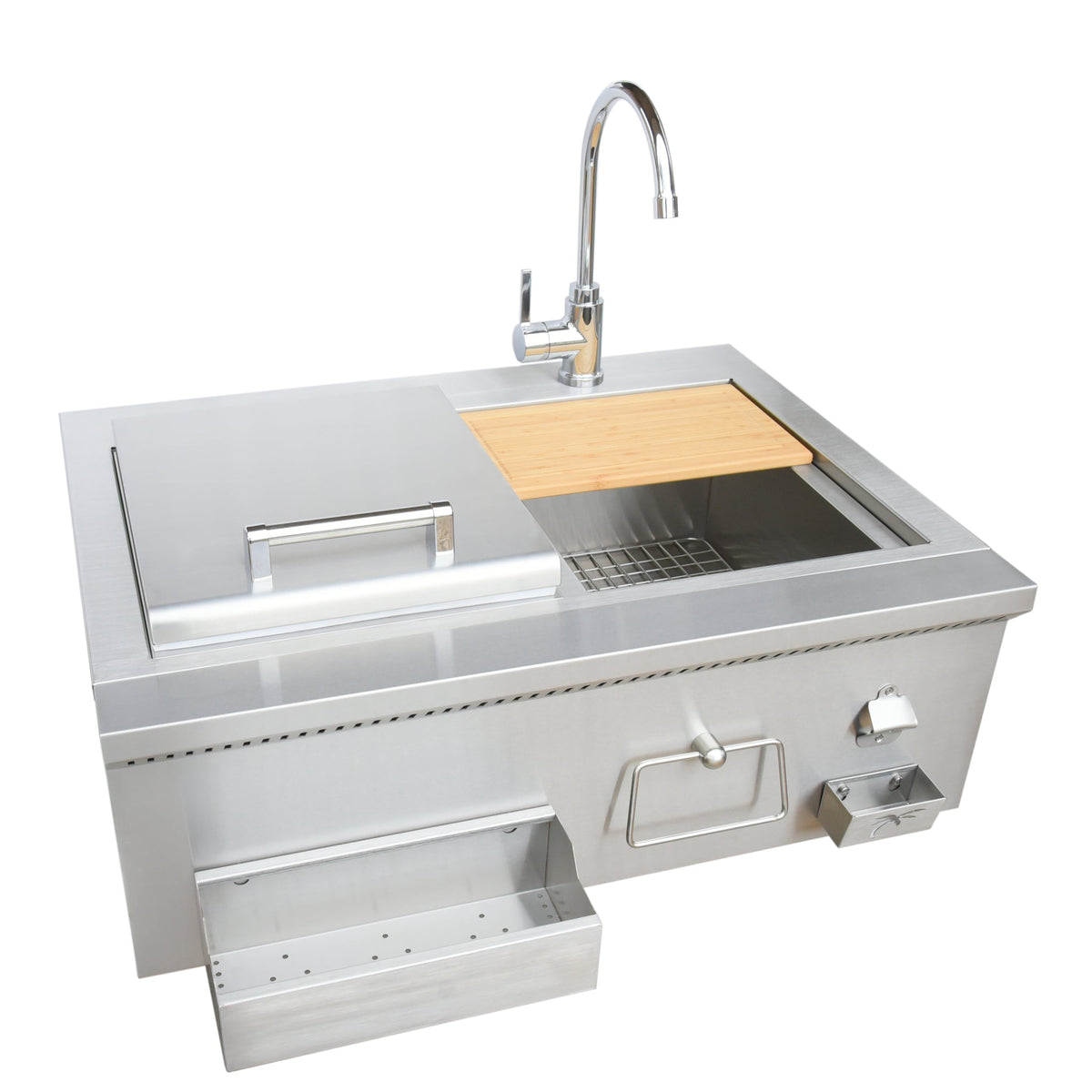Kokomo 30" cocktail station with cutting board and faucet
