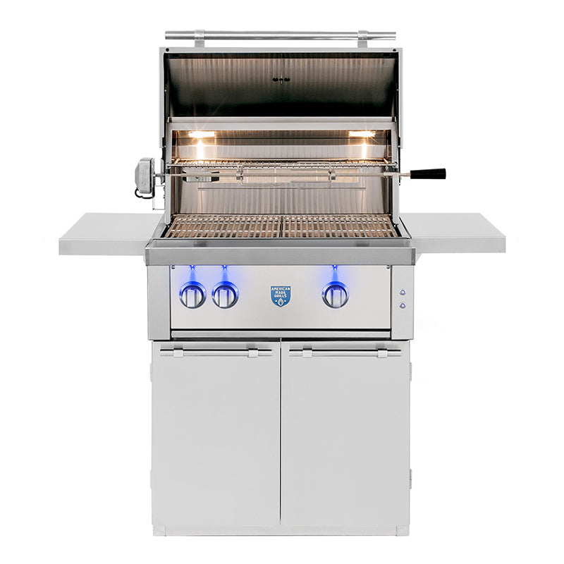 American-Made-Grills-Estate-30-Freestanding-Cart-Open