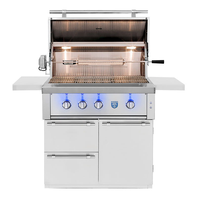 American-Made-Grills-Estate-36-Freestanding-Cart-Open