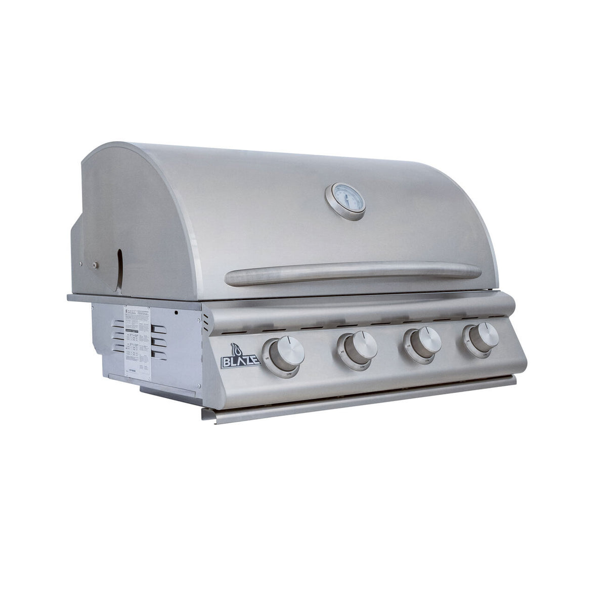 Blaze BCM 32" 4-burner gas grill head, angled view