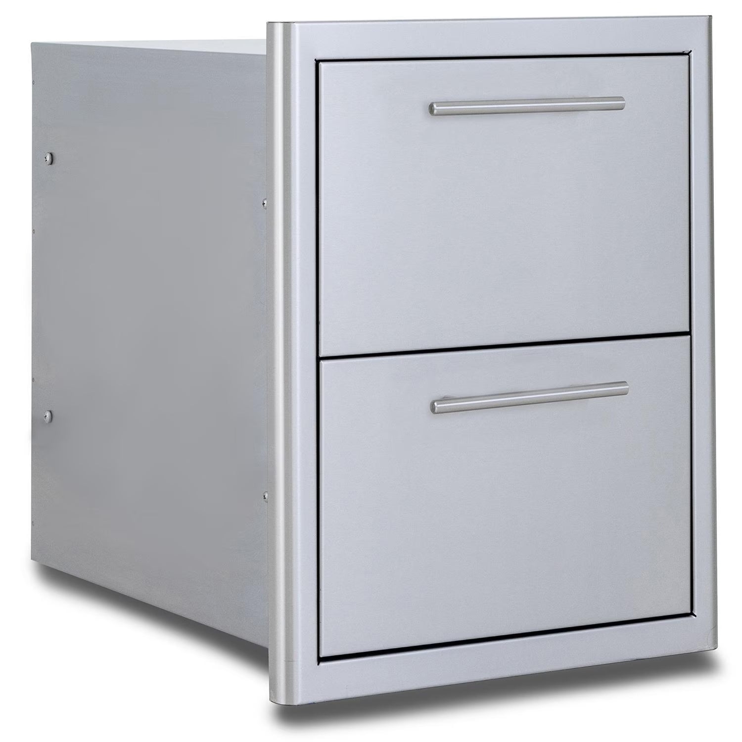 Blaze 16-in Stainless Steel Easy Close Double Access Drawer with LED Lighting