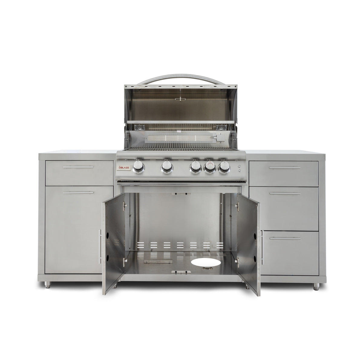 Blaze Stainless Steel Island with LTE PRO 32 4 Burner Built In Gas Grill 2