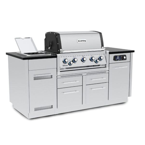 Broil King Imperial QS 590 38 in Island Gas Grill Front Angle Closed
