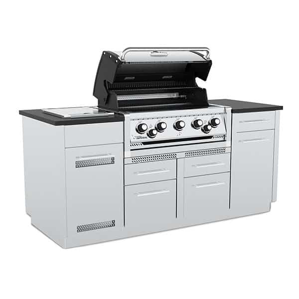 Broil King Imperial S 590 38 in Island Gas Grill Front Angle Open