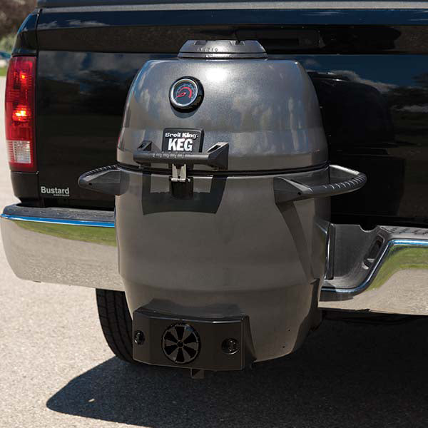 Broil King Keg 5000 Kamado Charcoal Grill on back of truck
