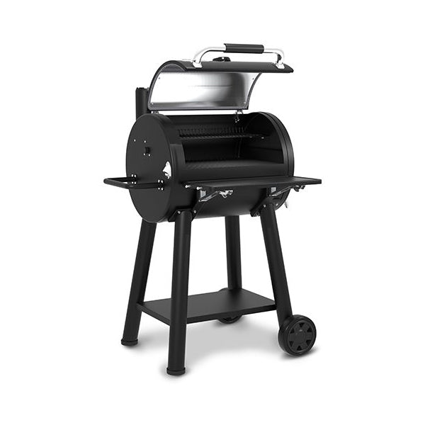 Broil King Regal 400 Charcoal Grill Front Angle Open