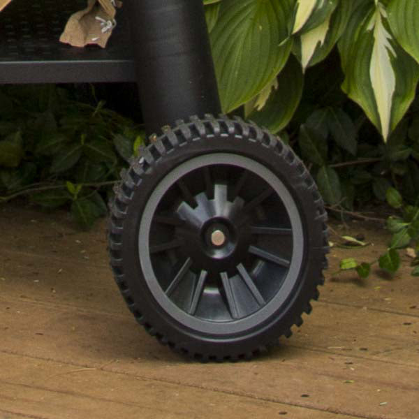 Broil King Regal 400 Charcoal Grill wheel close up