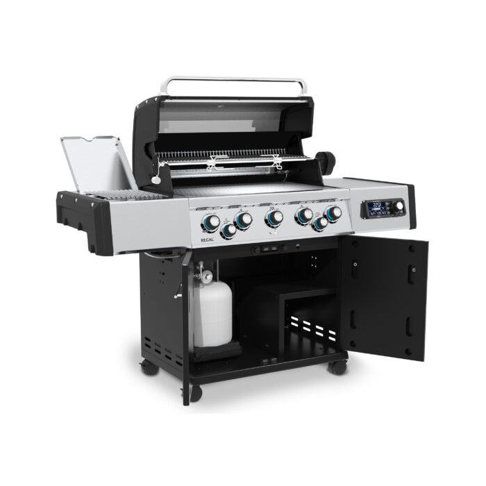 Broil King Regal Q 590 Pro IR 38 in Free Standing Gas Grill Front Angle Open