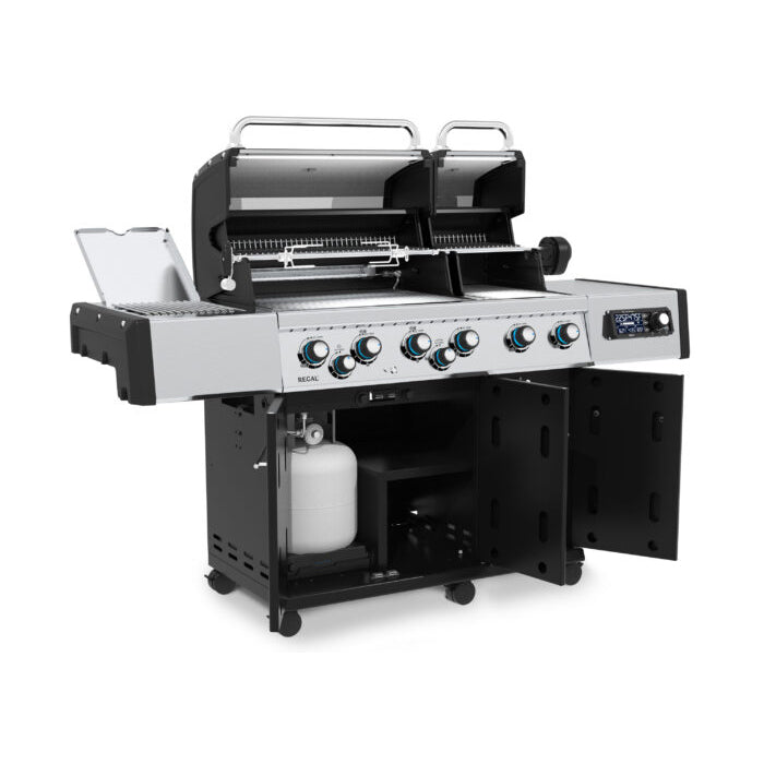 Broil King Regal Q 690 Pro IR 44 in Free Standing Gas Grill Front Angle Open
