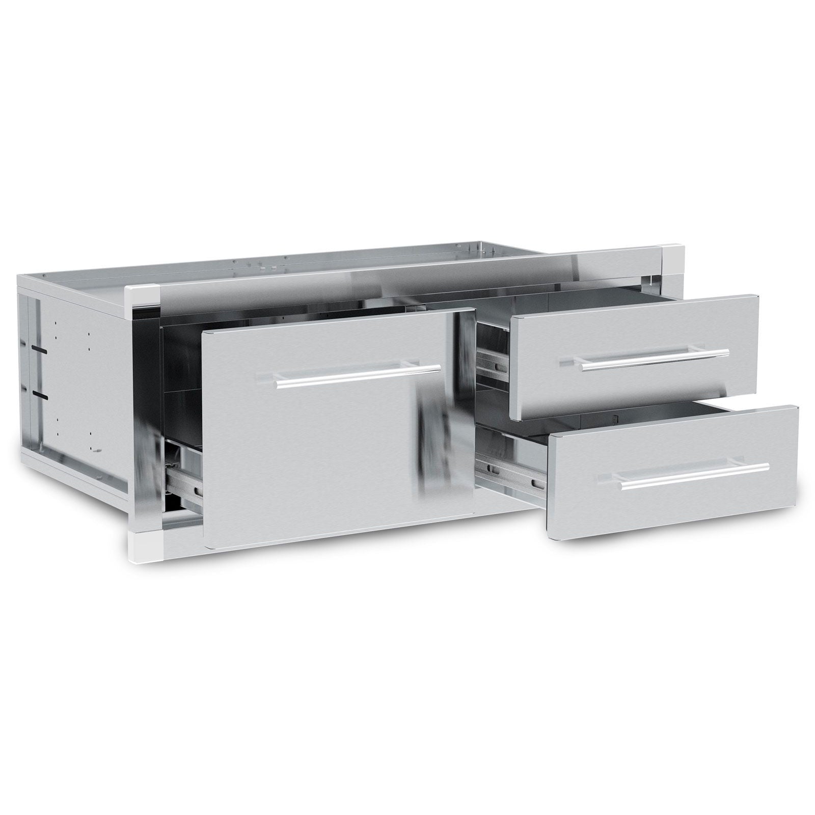 Broil King Stainless Steel Enclosed Triple Drawer Assembly - Horizontal