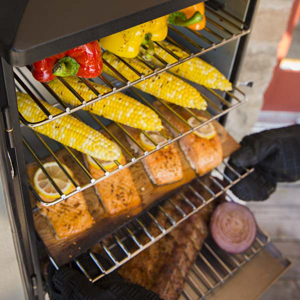 Broil King Vertical Charcoal Cabinet Smoker Food Lifestyle
