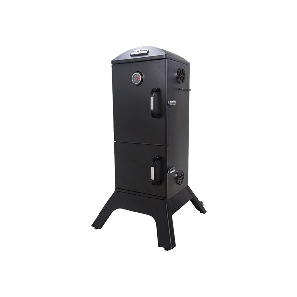 Broil King Vertical Charcoal Cabinet Smoker Front Angle