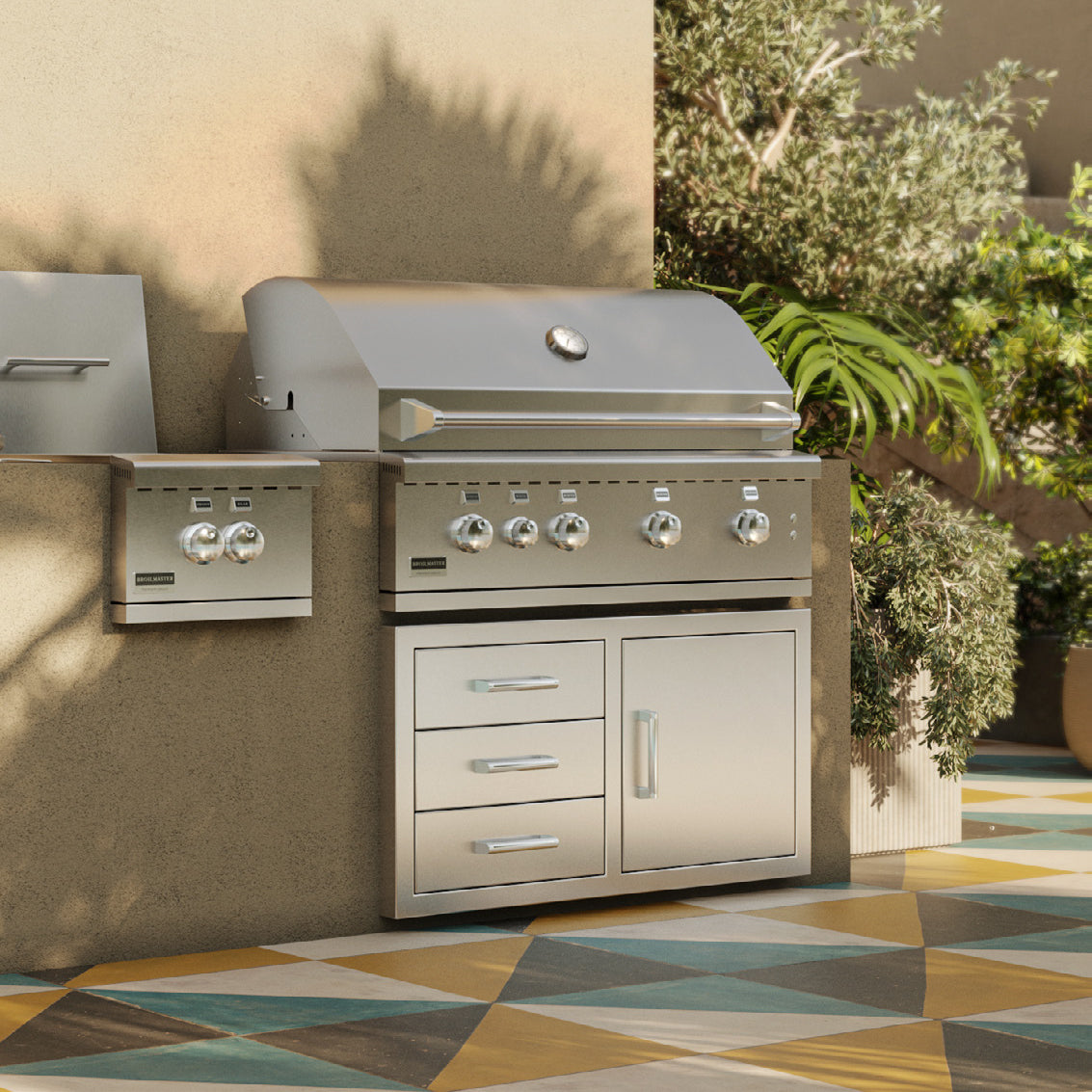 Broilmaster G Series Elite 42 in Built In Gas Grill lifestyle