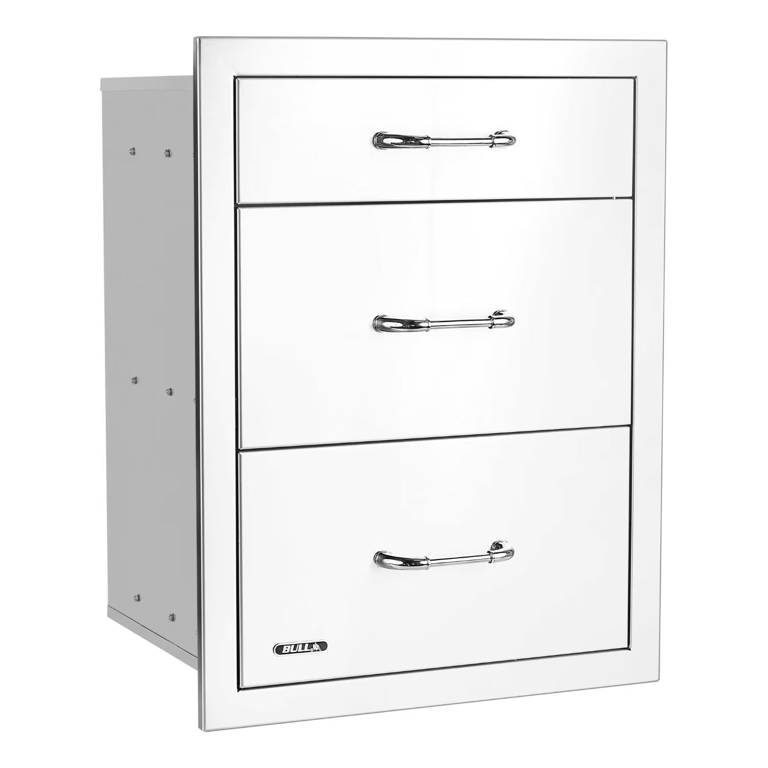 Bull 21-Inch Stainless Steel Triple Access Drawer with Reveal3