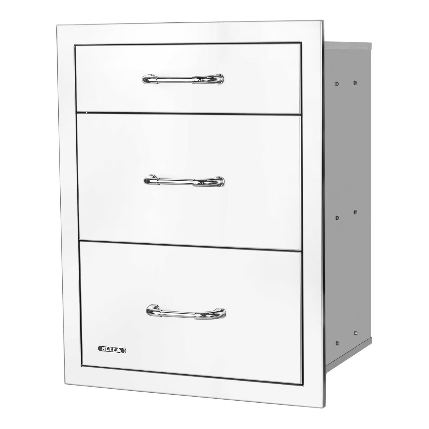 Bull 21-Inch Stainless Steel Triple Access Drawer with Reveal 2