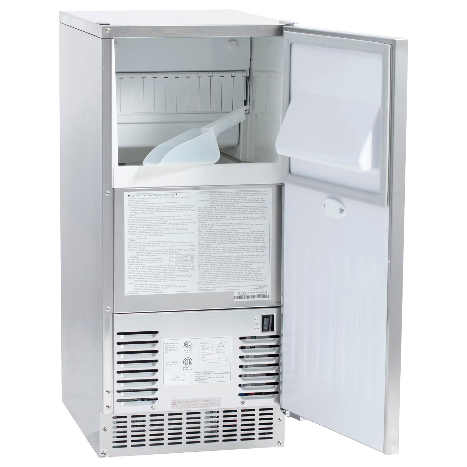 Bull 60 Lb. 15-Inch Outdoor Rated Commercial Ice Maker With Drain Pump2