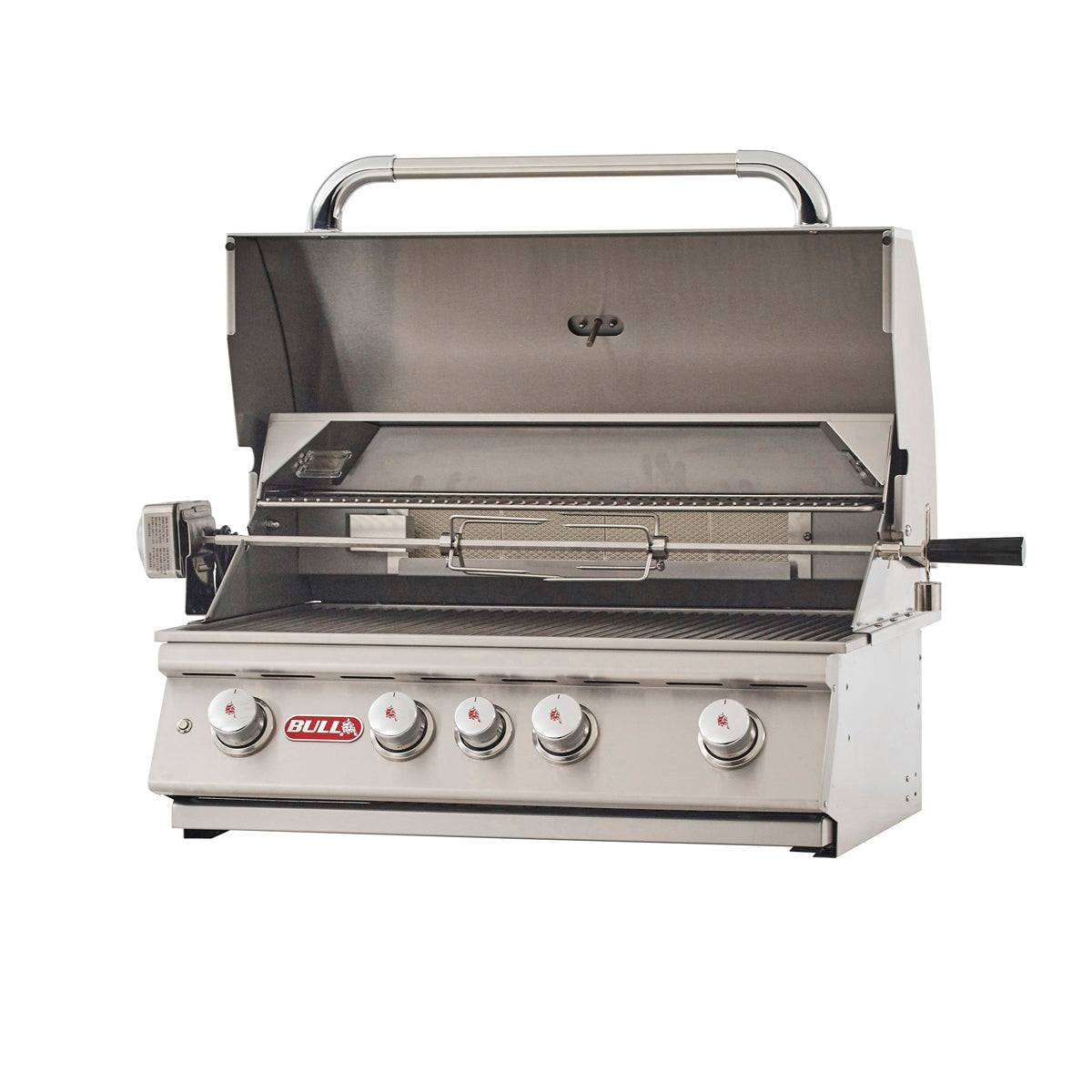 Bull Angus 30 4 Burner Built In Gas Grill With Rear Infrared Burner Rotisserie 6