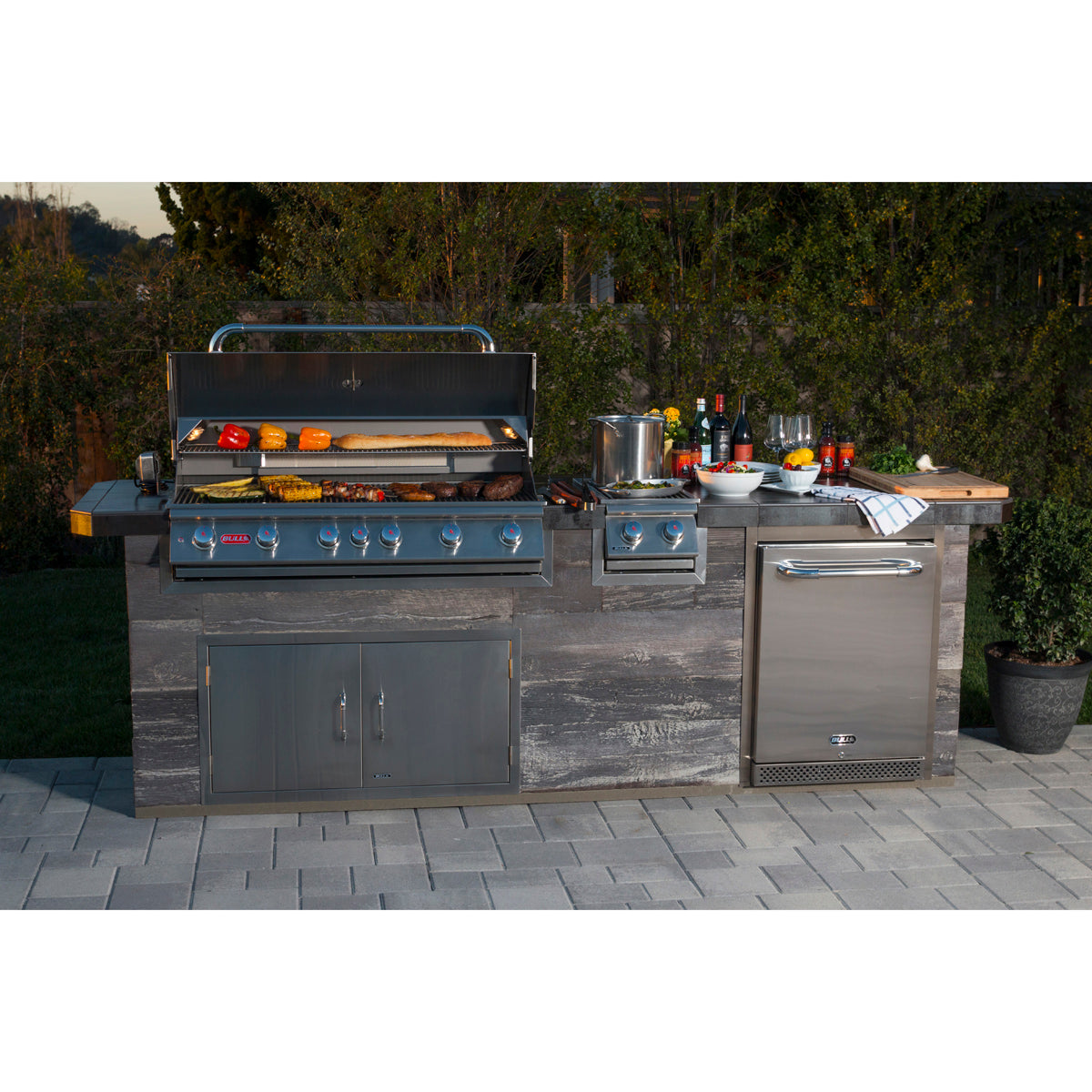 Bull Diablo 46 6 Burner Built In Gas Grill Lifestyle 1