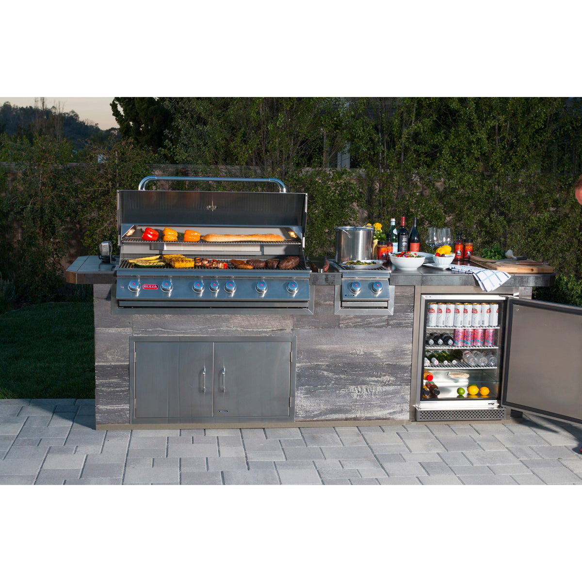 Bull Diablo 46 6 Burner Built In Gas Grill Lifestyle 2