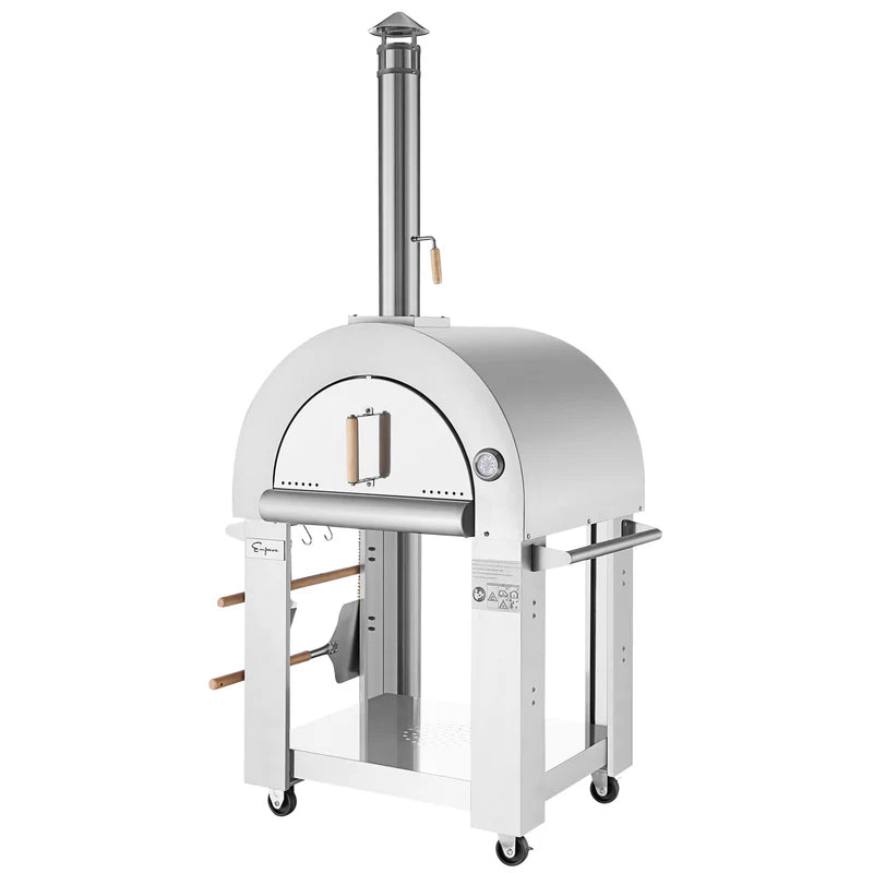 Empava Outdoor Wood Fired Pizza Oven PG01 Front Angle Left