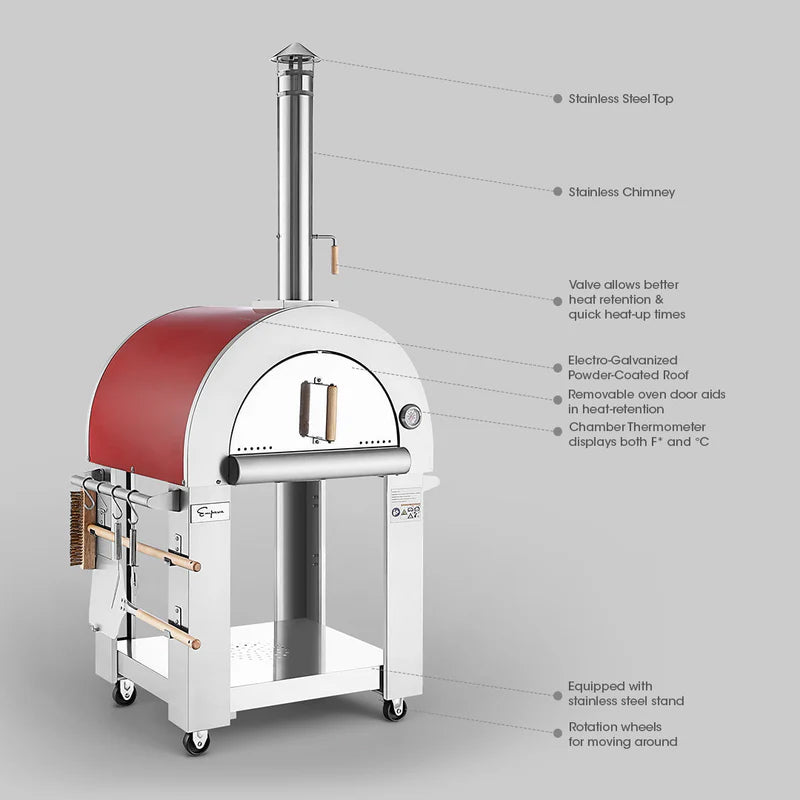 Empava Outdoor Wood Fired Pizza Oven PG06 Features