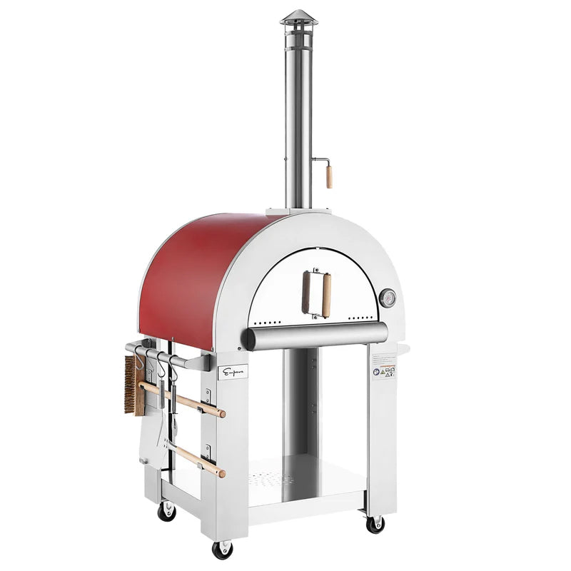Empava Outdoor Wood Fired Pizza Oven PG06 Front Angle Right Closed