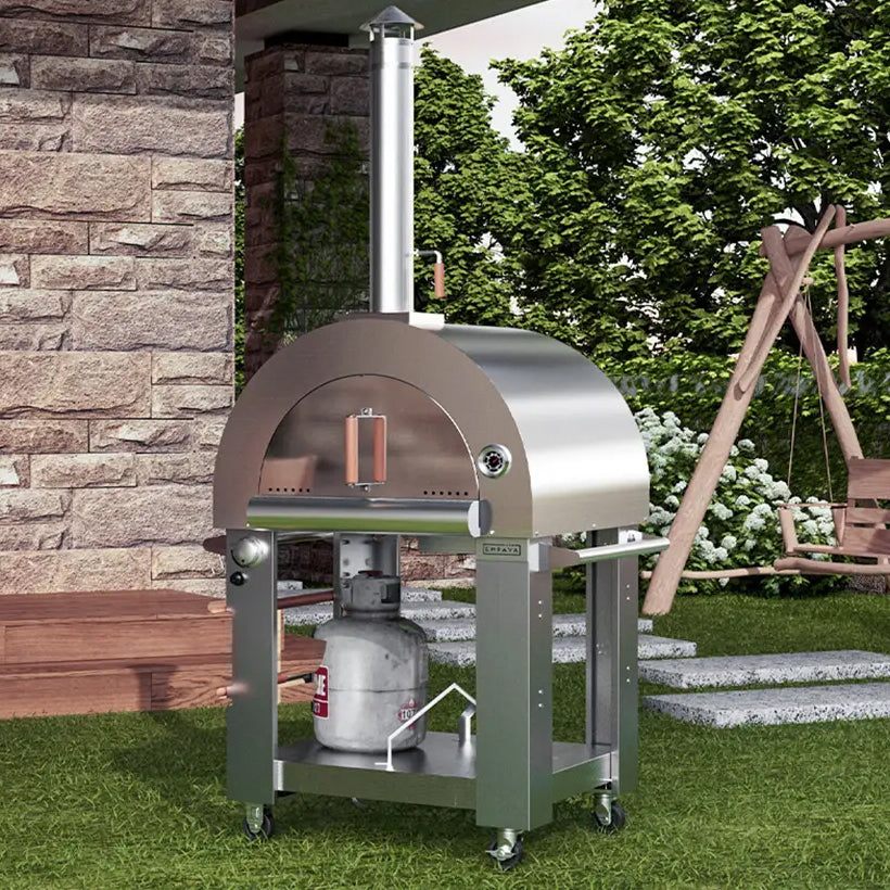Empava Outdoor Wood Fired and Gas Pizza Oven PG03 Lifestyle