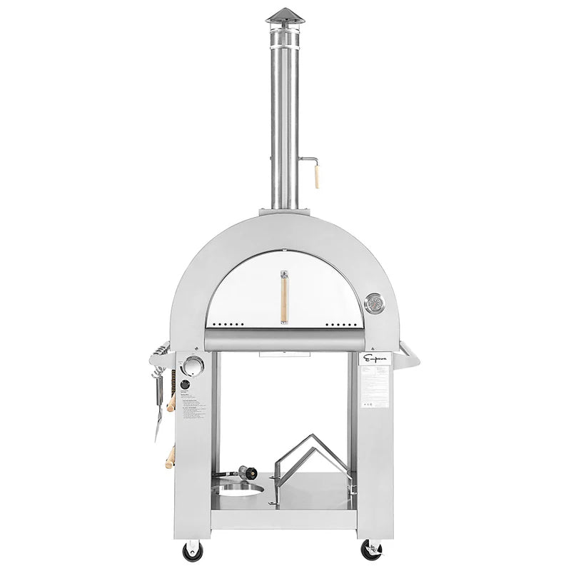 Empava Outdoor Wood Fired and Gas Pizza Oven PG03 front closed