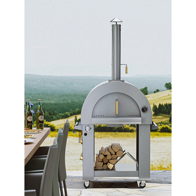 Empava Outdoor Wood Fired and Gas Pizza Oven PG03 lifestle closed