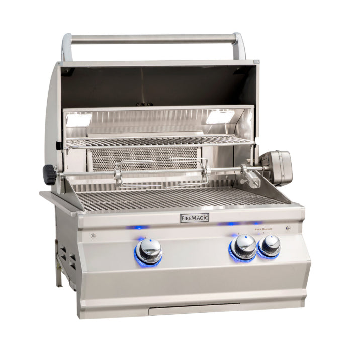 Fire Magic Aurora A430i 24 in Built In Gas Grill Open