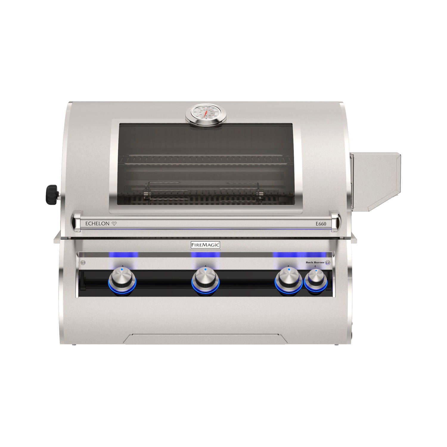 Fire Magic Echelon E660i 30 Built In Gas Grill Analog Closed with Window