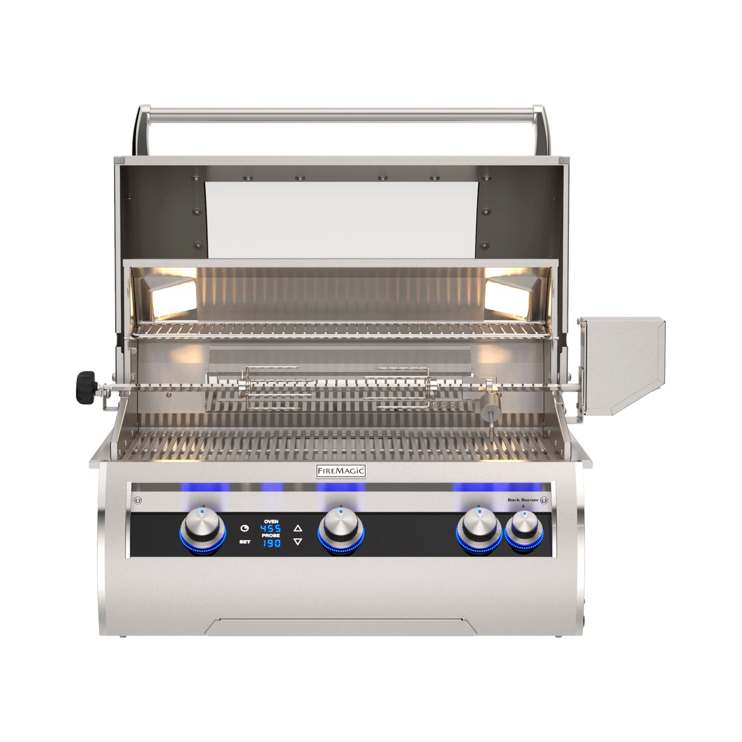 Fire Magic Echelon E660i 30 Built In Gas Grill Digital Open with Window