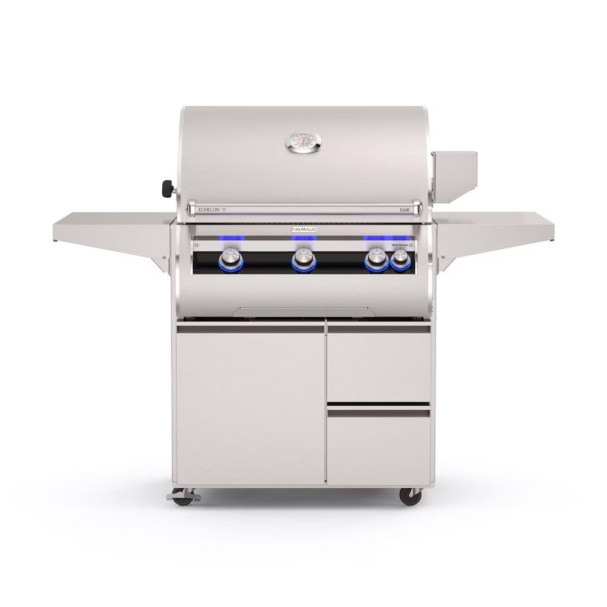 Fire Magic Echelon E660i 30 Free Standing Gas Grill Analog Closed