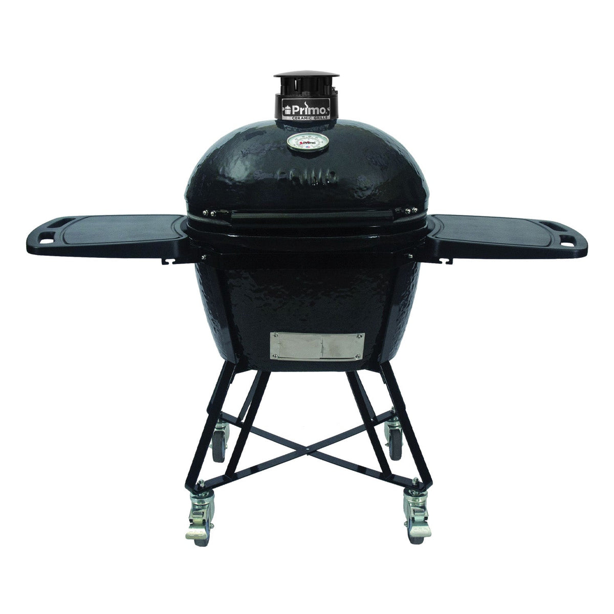 Primo cradle and side tables for the Large, shown with grill