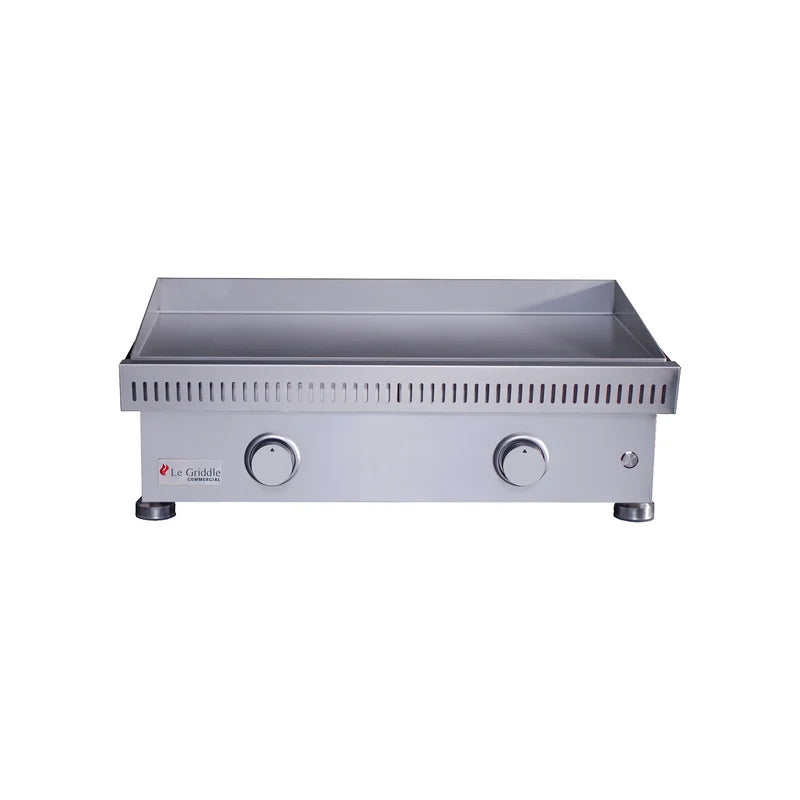Le Griddle Commercial Series 75 gas griddle – upgraded adjustable feet, close-up