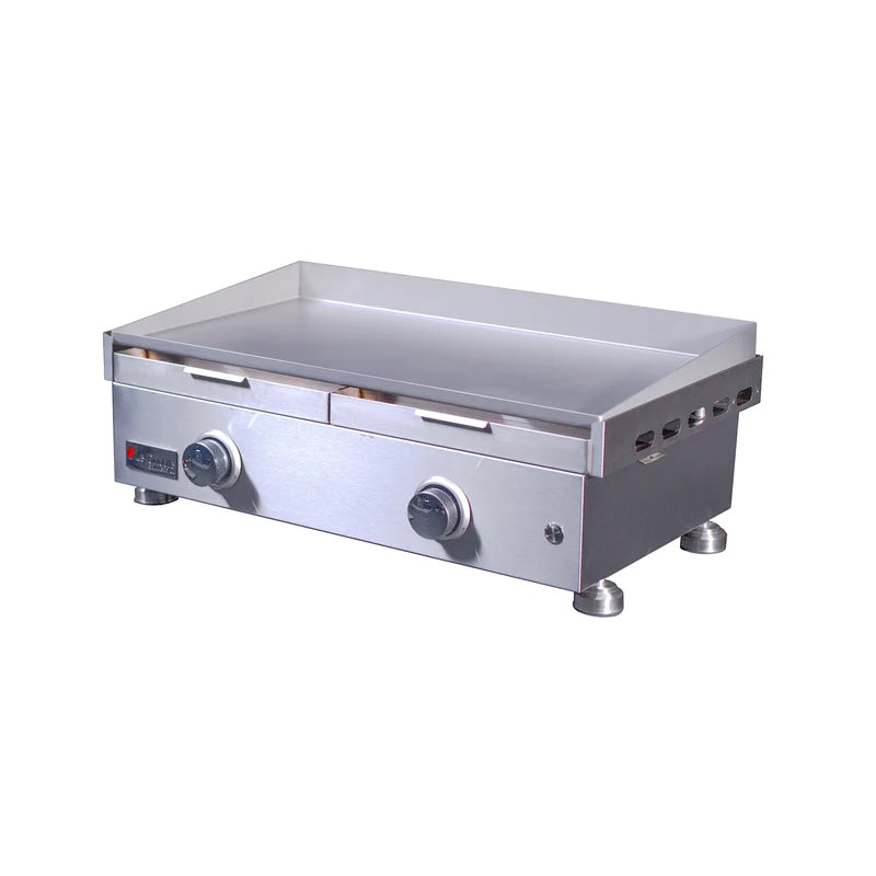 Le Griddle Commercial Series 75 30" gas griddle (OML75C3) – grease tray doors open