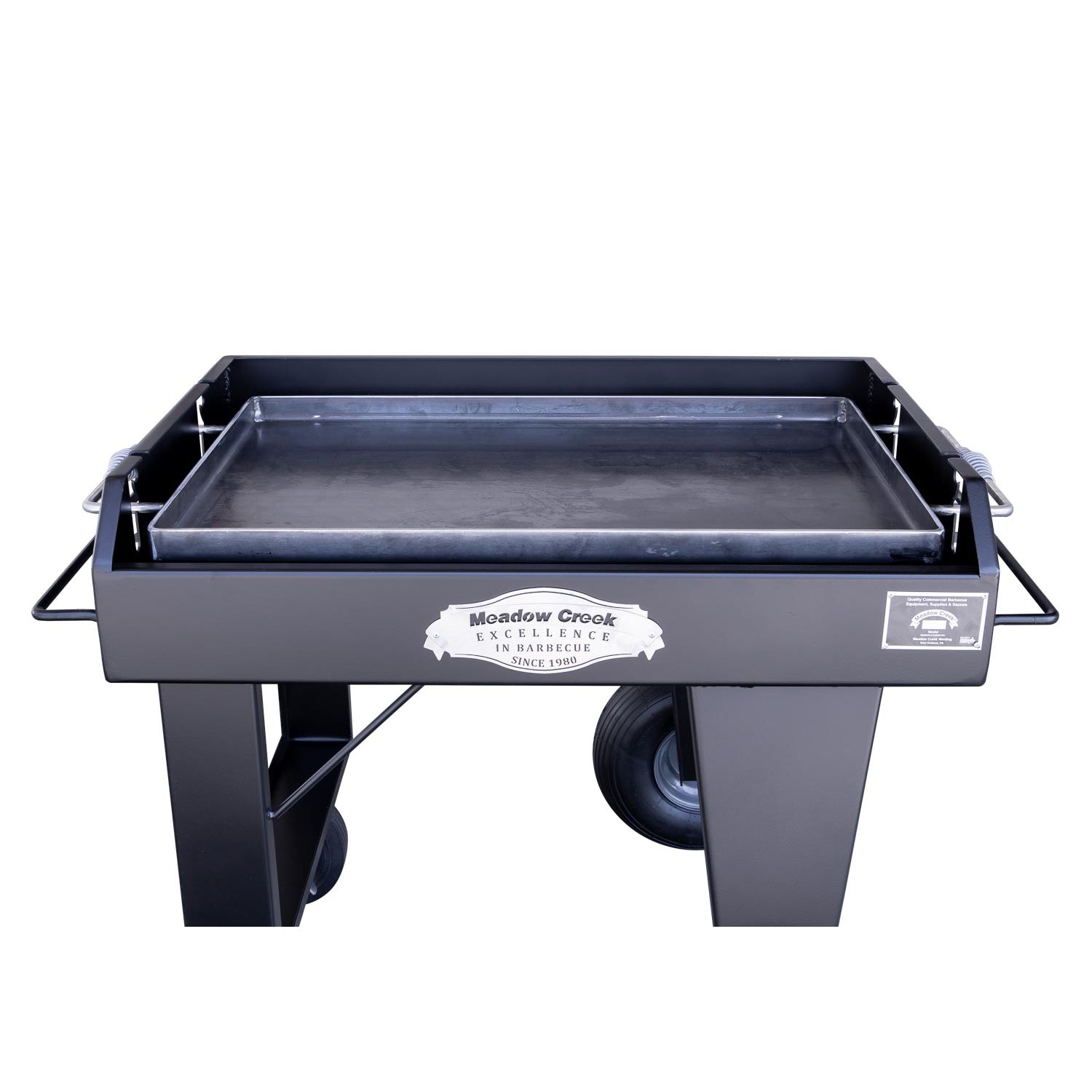 Meadow Creek BBQ36 Charcoal Grill Griddle 4