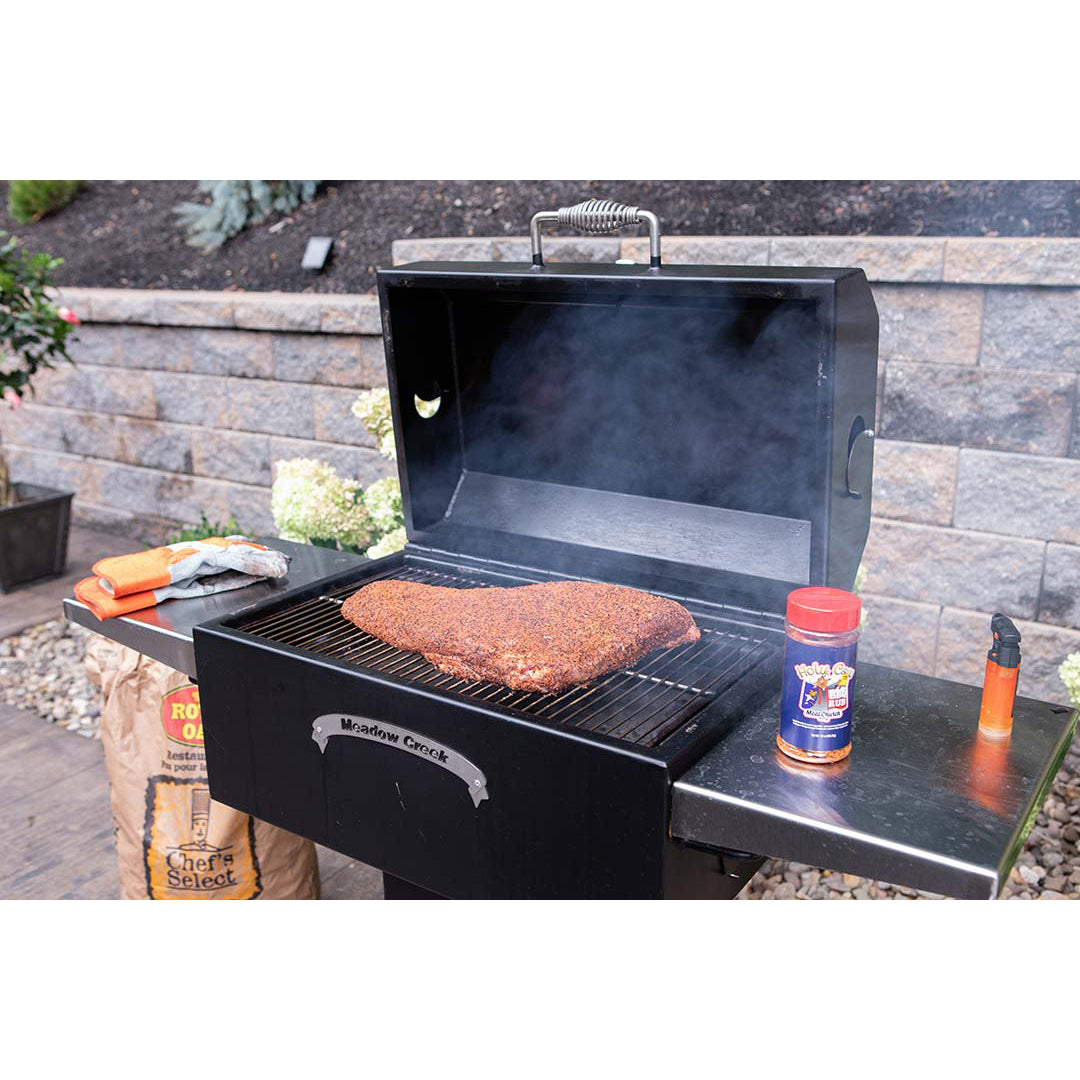 Meadow Creek PG25 20 Brisket on Smoker