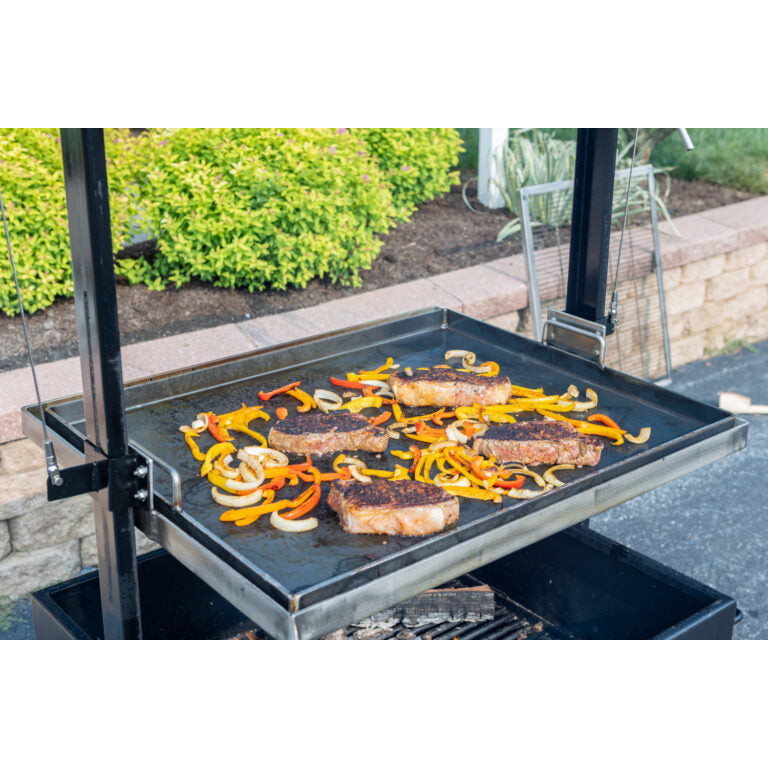 Meadow Creek SMFP34 Santa Maria Fire Pit Cooking Lifestyle close