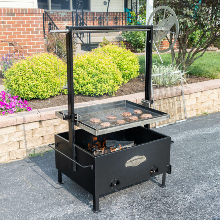 Meadow Creek SMFP34 Santa Maria Fire Pit with Optional Griddle Lifestyle