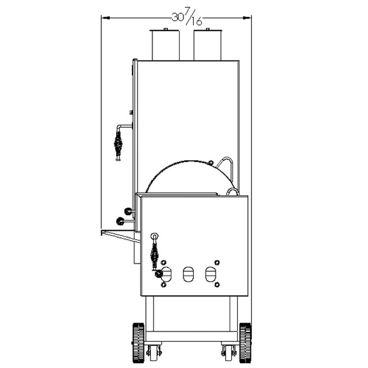 Old Country BBQ Pits All American Angus Offset Smoker with Vertical Cooking Chamber - Specifications 1
