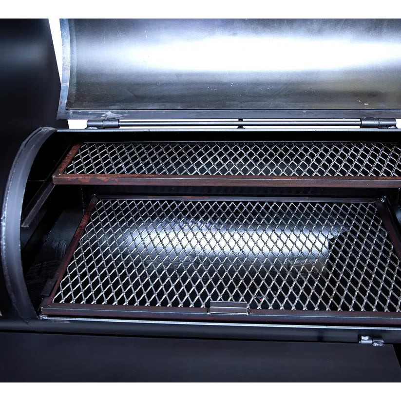 Old Country BBQ Pits All American Angus Offset Smoker with Vertical Cooking Chamber - 7