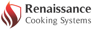 Logo of Renaissance Cooking Systems with a stylized flame design on a white background