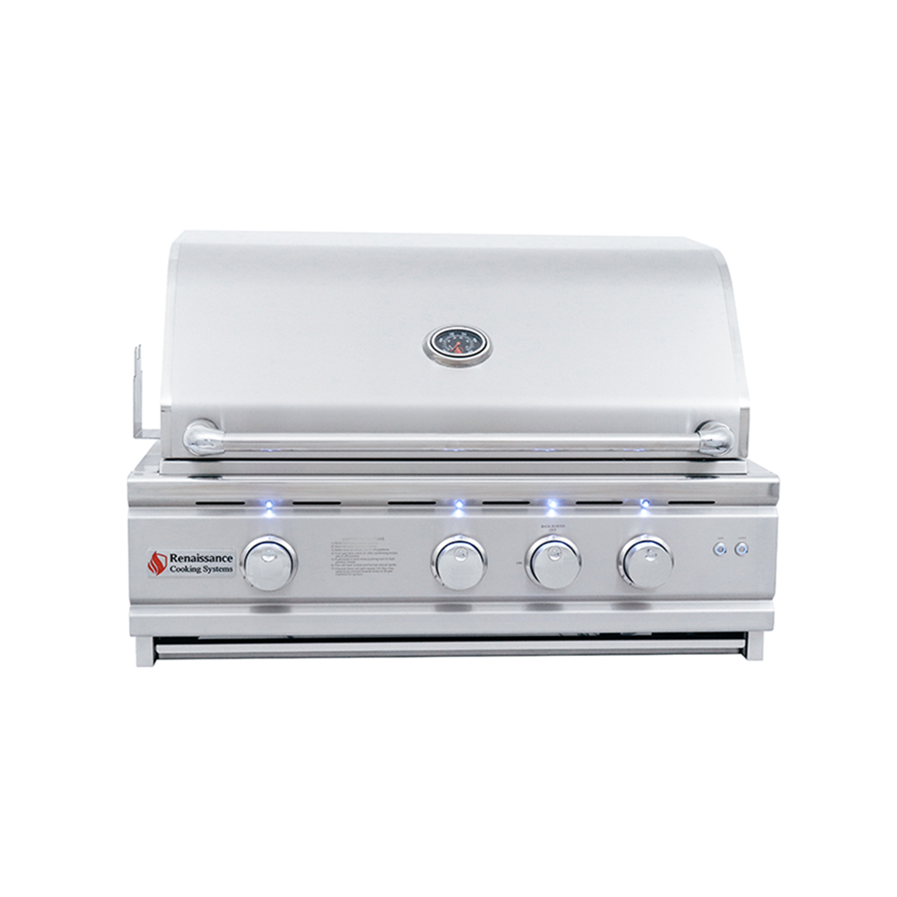 RCS Cutlass Pro 30 in Built In Gas Grill Front Closed