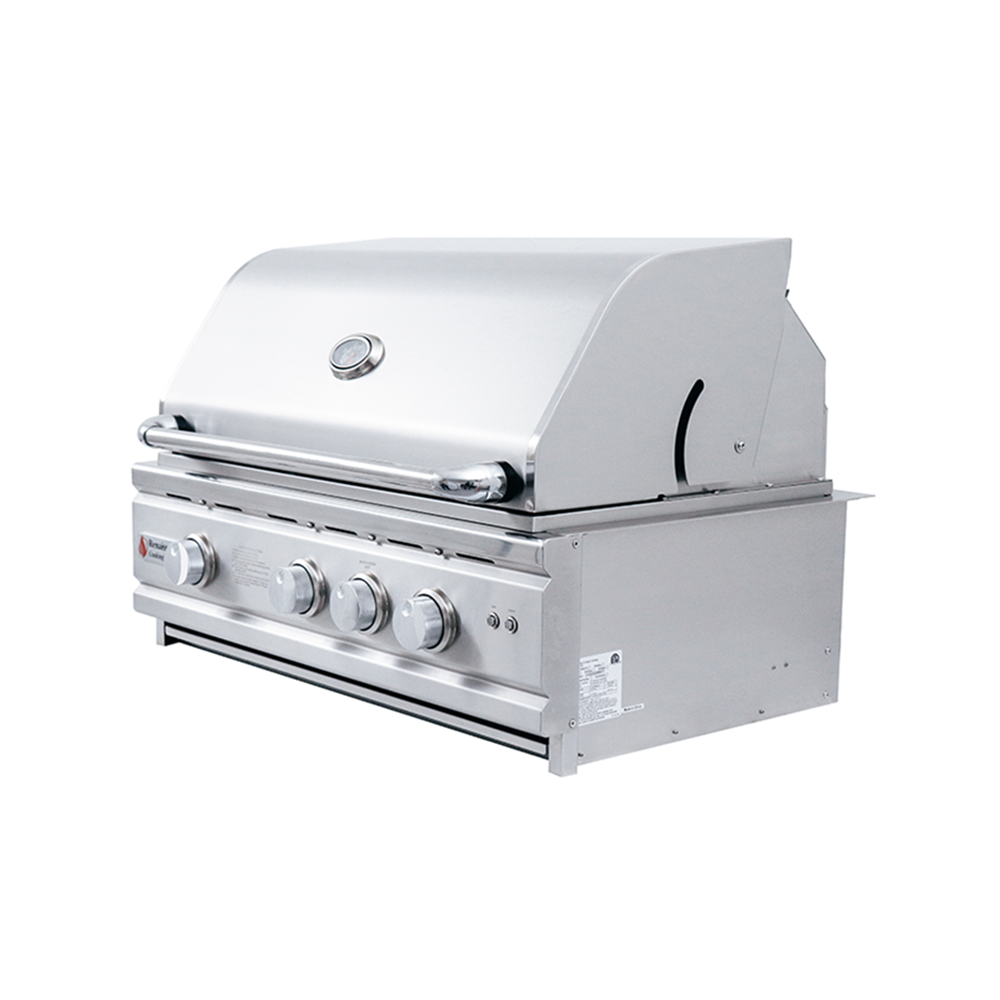 RCS Cutlass Pro 30 in Built In Gas Grill Front left angle closed