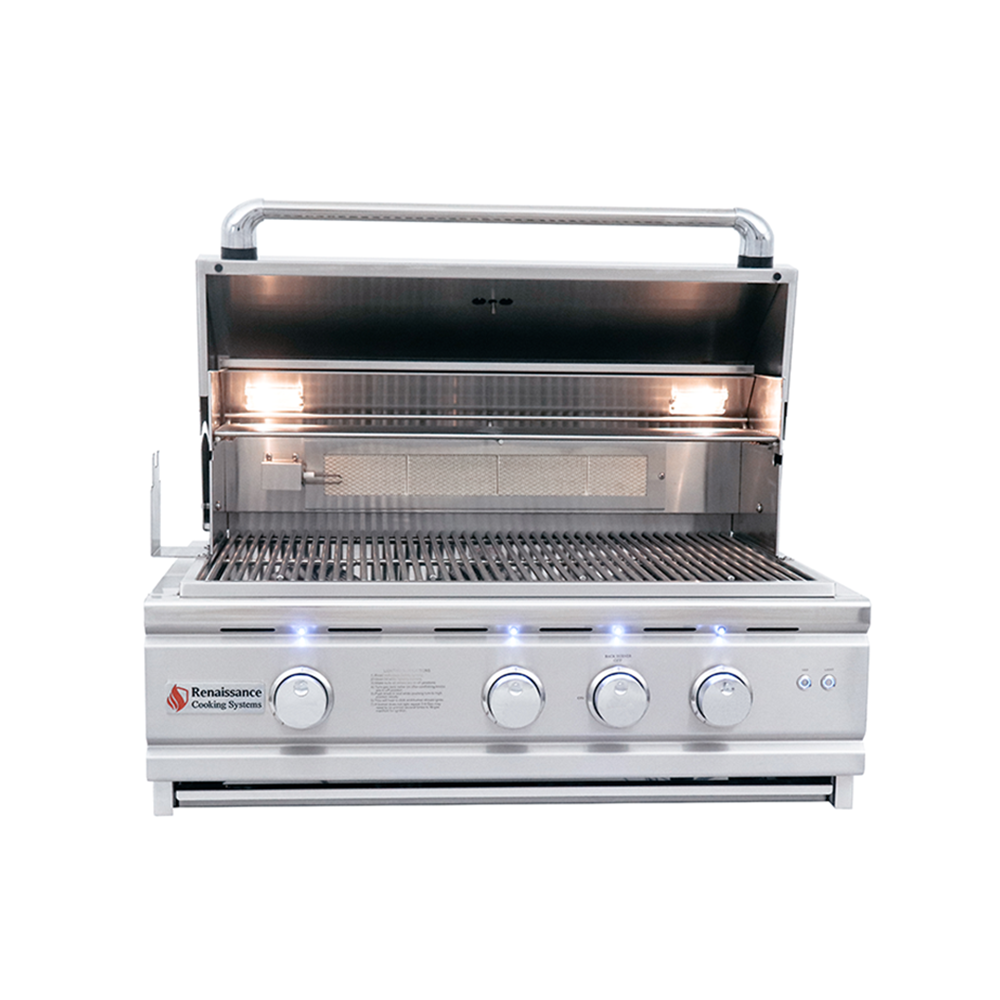 RCS Cutlass Pro 30 in Built In Gas Grill Front open