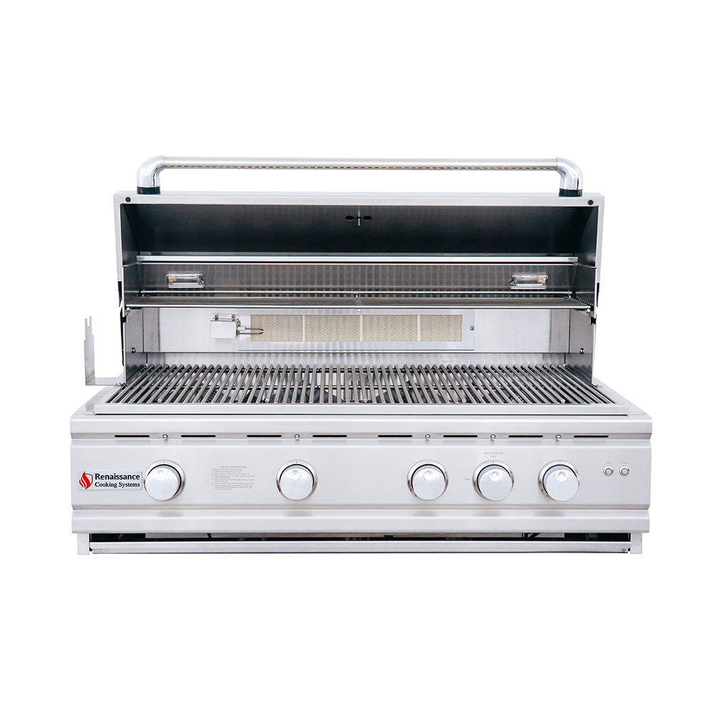 RCS Cutlass Pro 38 in Built In Gas Grill Front Open