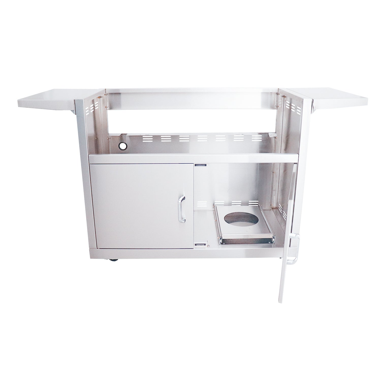 RCS Cutlass Pro 38 in Gas Grill Front Cart with storage open